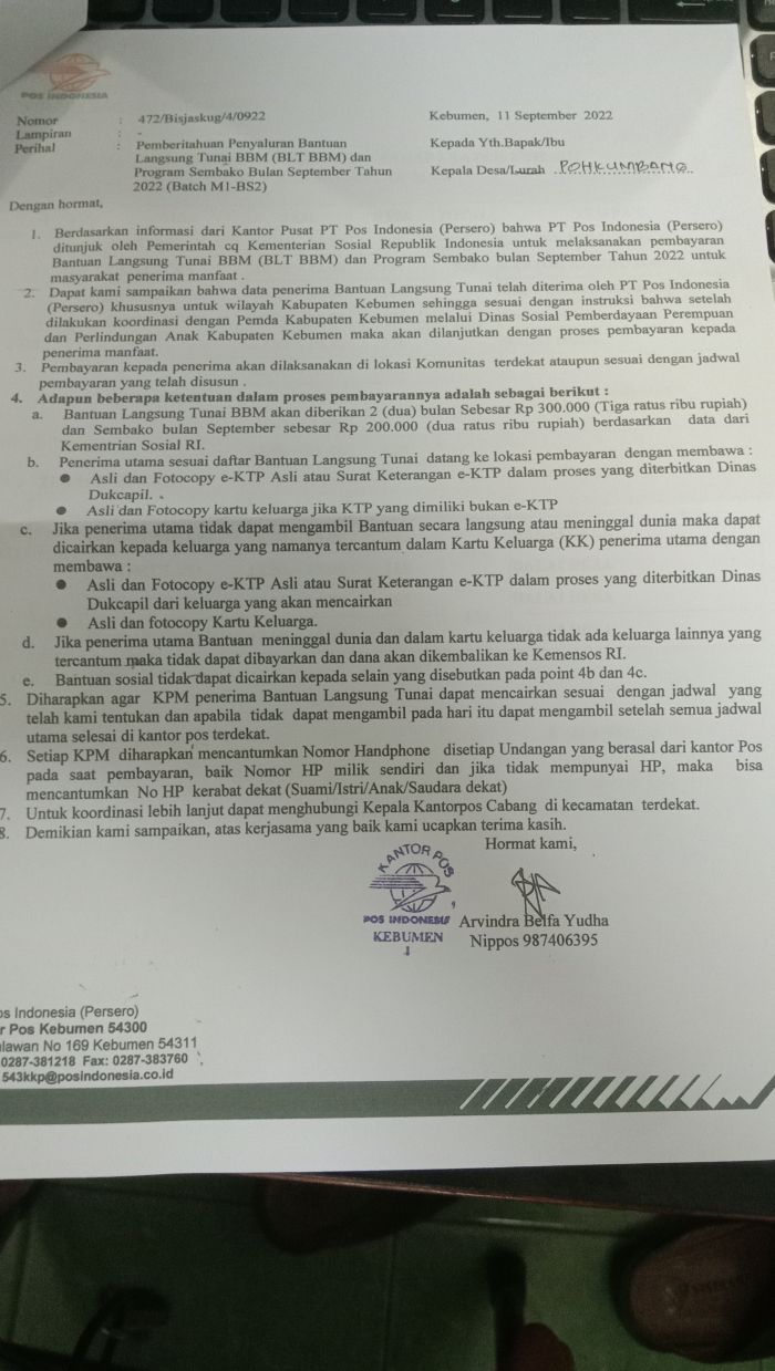 Penyaluran BLT BBM dan Program Sembako 02