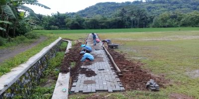 Pembangunan Lapangan Desa Dimulai, Bakal Dilengkapi Jogging Track 