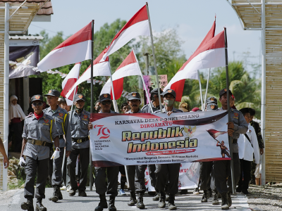 Karnaval HUT RI ke-79 di Desa Pohkumbang